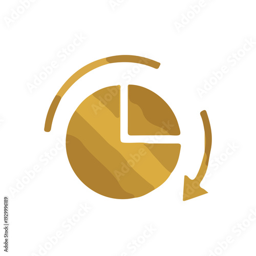 Cycle Chart Icon Gold