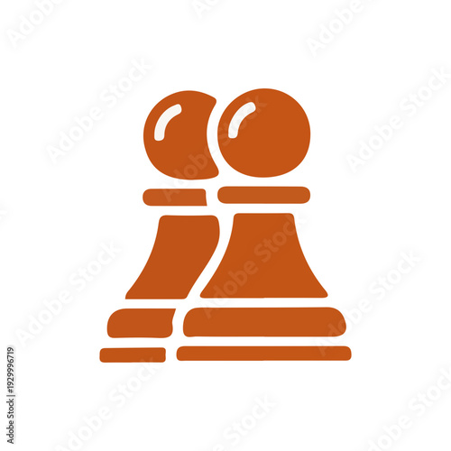 Two Chess Pawns Icon