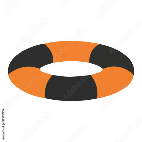 Orange and Black Lifebuoy Icon