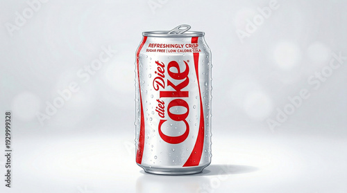 Diet Coke Can Front View Packaging.