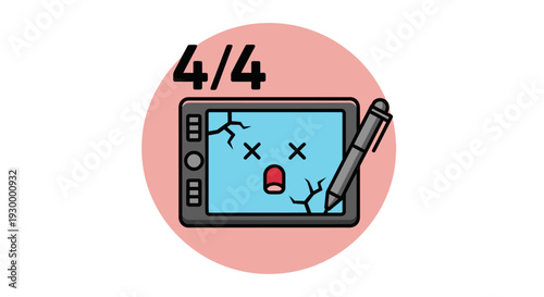 Camping illustration with 404 error message in a circular frame, featuring tents and trees at dusk