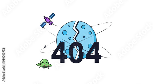 Camping illustration with 404 error message in a circular frame, featuring tents and trees at dusk