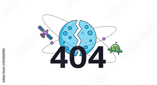 Camping illustration with 404 error message in a circular frame, featuring tents and trees at dusk