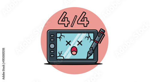 Camping illustration with 404 error message in a circular frame, featuring tents and trees at dusk
