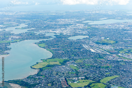 Patterns of city, Auckland urban area directly below.