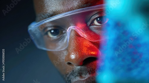 Scientist developing synthetic biology process in laboratory close-up innovative research