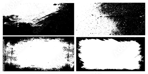 Comprehensive Collection of Abstract Black Dust, Dirty Grunge, and Distressed Texture Stains