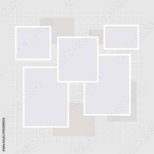 Picture photo Collage grid photo effect template design