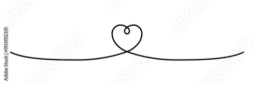 ハートのライン装飾・シンプルで可愛いベクター素材