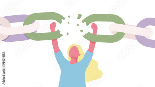 Breaking Chains Symbol of Freedom and Strength