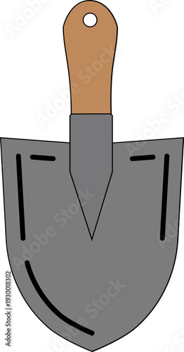 Shovel Icon in Pocket Illustration