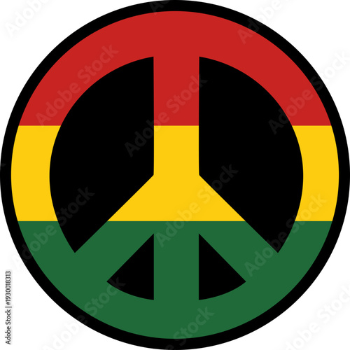 Rasta Peace Sign Graphic