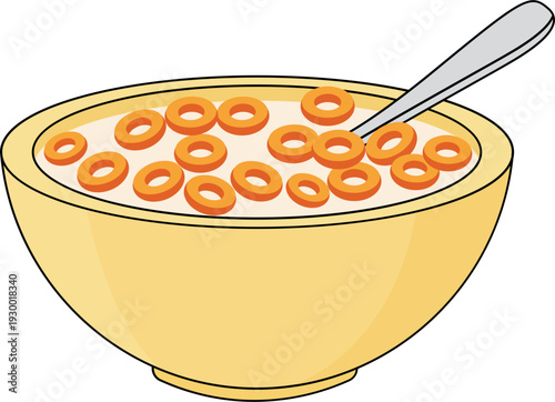 Bowl of Cereal with Spoon