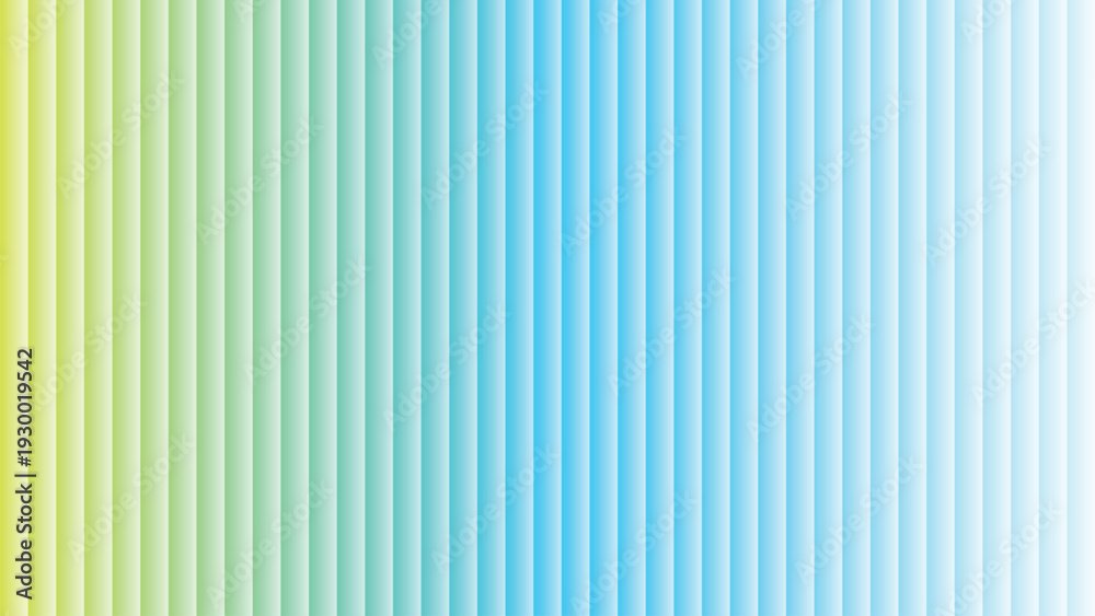 Obraz premium A vibrant gradient of glowing vertical lines transitions smoothly from bright yellow green to soft aqua blue