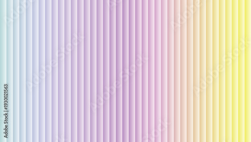 Colorful vertical striped surface slowly shifts from cool light blue to warm lavender and sunny yellow