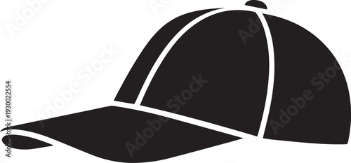 Vector black baseball cap icon