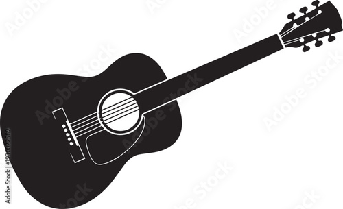 Vector acoustic guitar icon