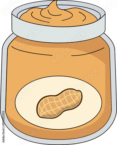 Peanut Butter Jar Illustration