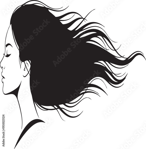 woman with long hair