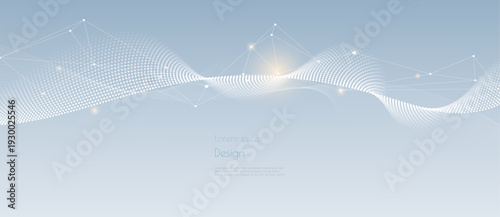 Vector network connection. Abstract mesh, molecular plexus line and cyberspace. Geometric line, dot on white background. Modern digital technology design for data, ai, science, futuristic background