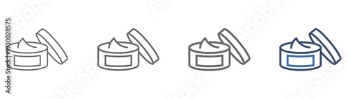 
outline icon set face cream with face cream design