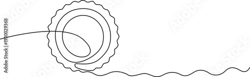 WebMinimalist Single Line Drawing of Thread Spool