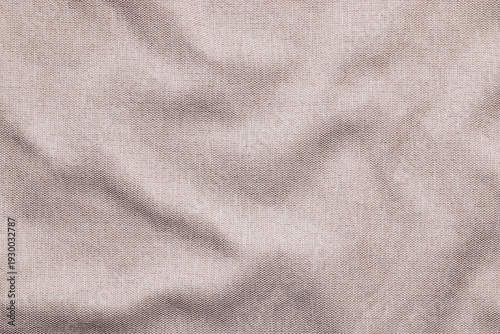 Wallpaper Mural Wrinkled light brown woven linen texture with soft wavy folds, crumpled fabric with copy space Torontodigital.ca