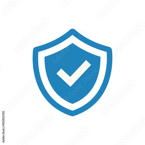 セキュリティと保護を表すシンプルな盾イラスト