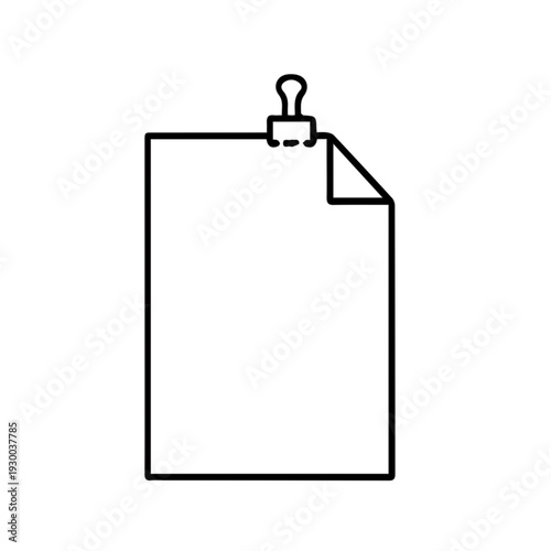 document with binder clip