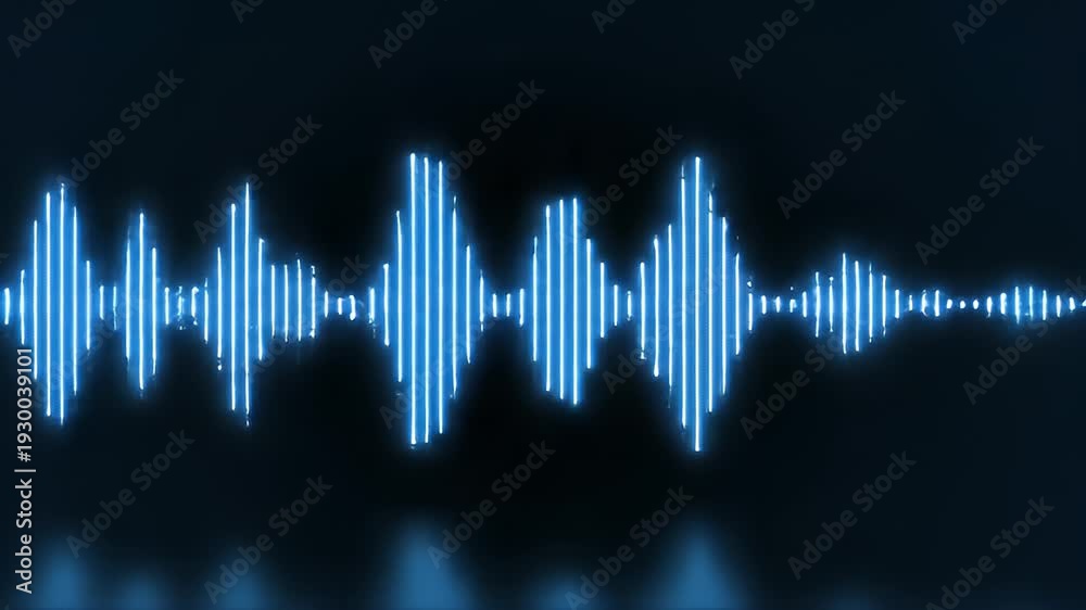 custom made wallpaper toronto digitalBlue Sound Wave Animation Video.