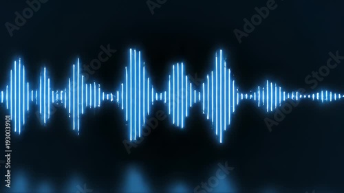 Wallpaper Mural Blue Sound Wave Animation Video. Torontodigital.ca