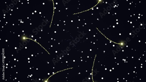 Watching Falling Dots in Dark Night Sky