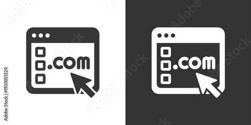 Web Domain Selection icon. Solid glyph series icon