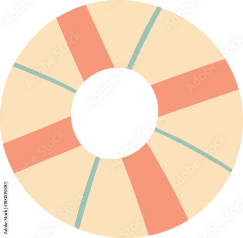 Inflatable Pool Float Vector Summer Illustration