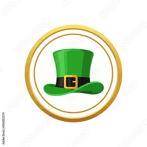 Green Top Hat with Gold Buckle.