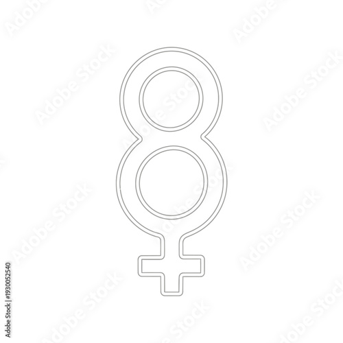 Venus symbol with eight sign.