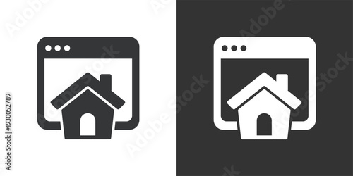 Website Homepage icon. Solid glyph series icon
