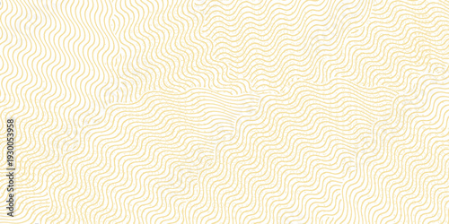 Yellow instant noodles, pasta, and spaghetti textures with geometric wavy lines. eps 10