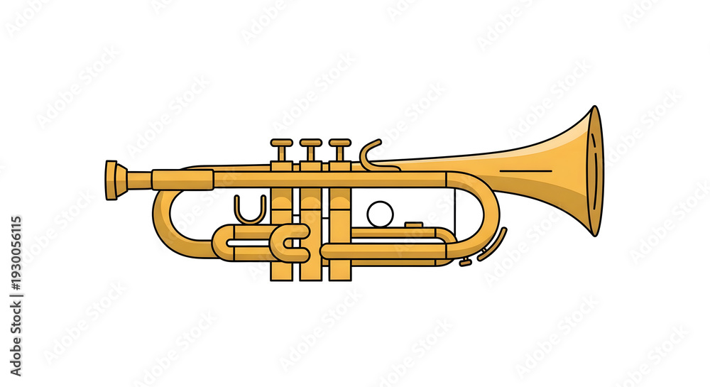 Fototapeta premium trumpet isolated on white background