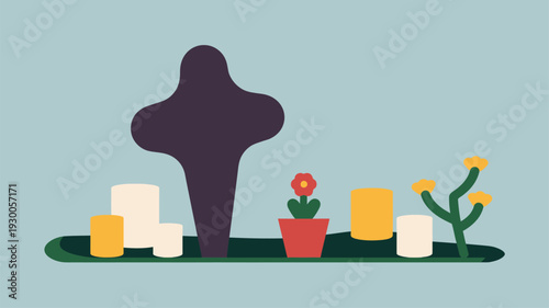 Minimalist Cross Candles Flowers