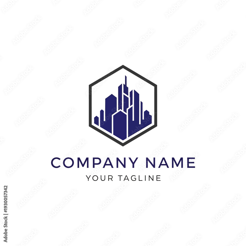 Fototapeta premium Modern City Logo Design Template.