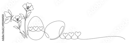 Beautiful Easter egg continuous line drawing 2.eps