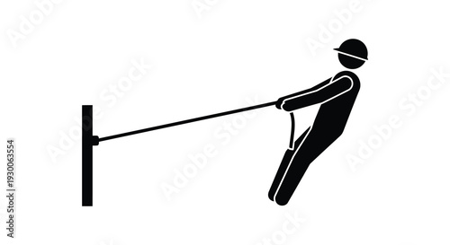 A waterskier is depicted in a dynamic pose holding onto a tow rope a silhouette high quality