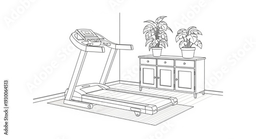 Treadmill Exercise Equipment Fitness Machine.