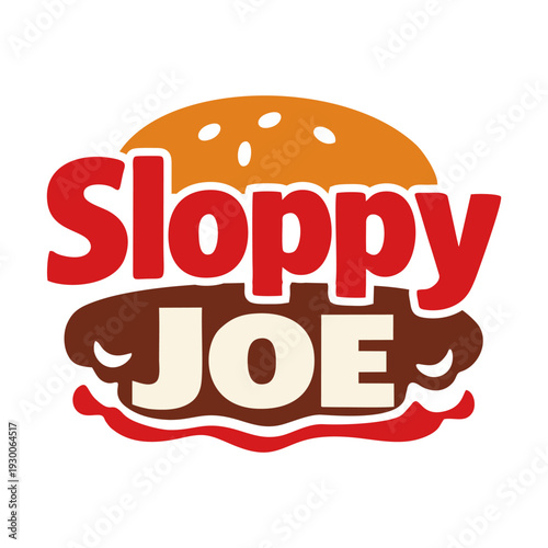 Sloppy joe logo vector illustration