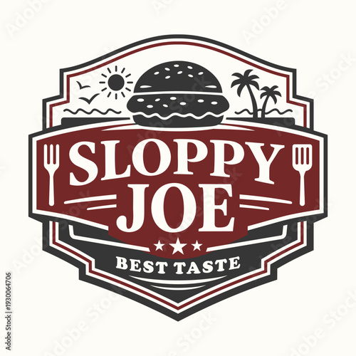 Sloppy joe logo vector illustration