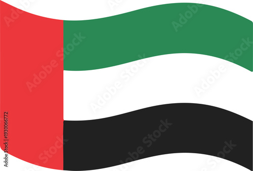 Waving flag of the united arab emirates