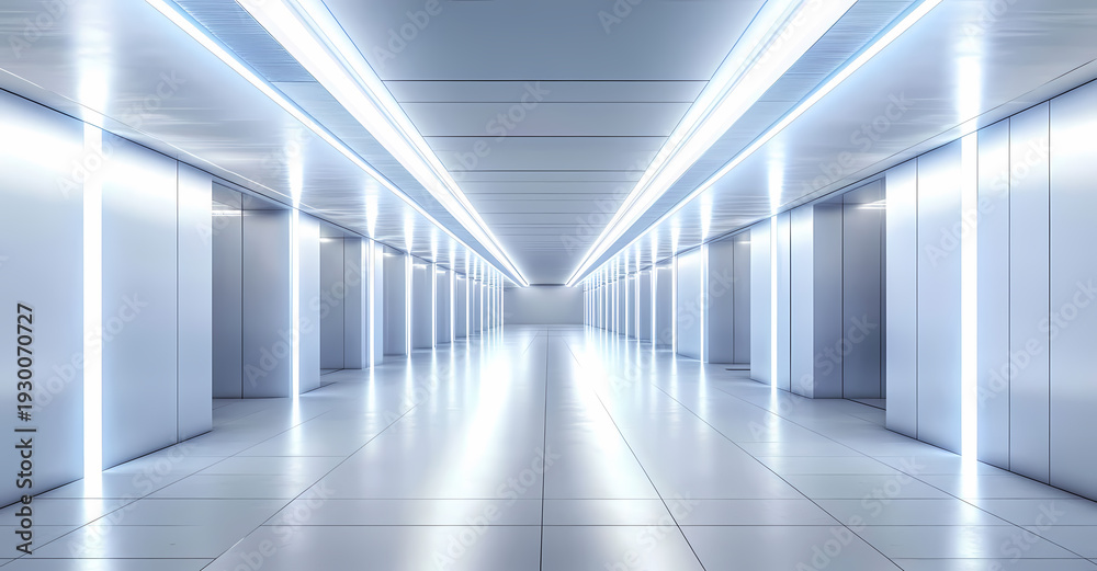 Fototapeta premium Futuristic Modern Architectural Corridor