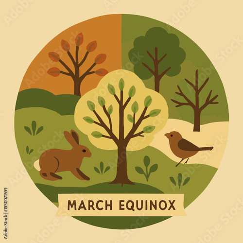 Renewing Nature Cycle Illustrated at Vernal Equinox