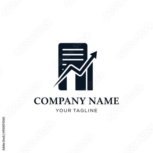 Company Logo with Graph and Arrow.